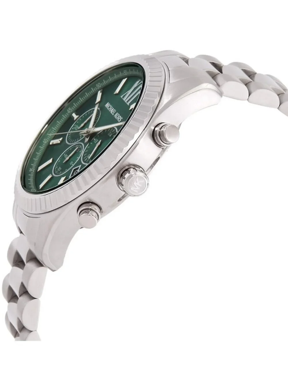 NWT Michael Kors Lexington Chronograph Quartz Green Dial Men's Watch